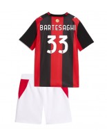 AC Milan Davide Bartesaghi #33 Domácí dres pro děti 2026-27 Krátký Rukáv (+ trenýrky)